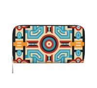 WZYCWB L'œil du diable. Les pochettes en cuir à fermeture éclair et les porte-cartes sont parfaites pour les voyages ou un usage quotidien, Labyrinthe symétrique, One Size