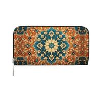 WZYCWB L'œil du diable. Les pochettes en cuir à fermeture éclair et les porte-cartes sont parfaites pour les voyages ou un usage quotidien, Motif floral symétrique, One Size