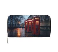 WZYCWB L'œil du diable. Les pochettes en cuir à fermeture éclair et les porte-cartes sont parfaites pour les voyages ou un usage quotidien, Cabines téléphoniques, One Size