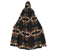 WZYCWB Line Art Eagle Halloween Cape à capuche adaptée pour les fêtes, le carnaval, les jeux de rôle