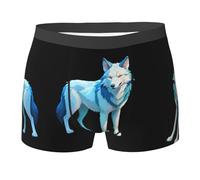 WZYCWB Line Art Wolf Printed Men Boxer Slip respirant et séchage rapide Plusieurs tailles S à XXL, noir, Medium