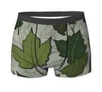 WZYCWB Line Green Leaf Background Boxer imprimé pour homme - Slip respirant et à séchage rapide, multiple (S-XXL), noir, Small