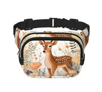 WZYCWB Little Fresh Deer Sac banane de sport, sac à bandoulière tendance et tendance, petit sac de voyage léger