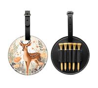 WZYCWB Little Fresh Deer Sac de rangement pour tees de golf avec boucle de suspension, Noir , Taille unique, Valise
