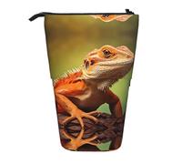 WZYCWB Lively Lizards Porte-stylo rétractable avec imprimé lézards adapté pour une utilisation comme simple trousse de maquillage, portefeuille, etc.