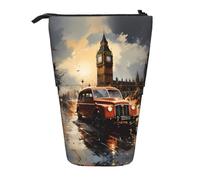 WZYCWB London Color Taxi Boîte de rangement rétractable pour stylos, pinceaux de maquillage ou sacs à cordon de serrage.