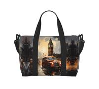 WZYCWB London Color Taxi Sac à main à bandoulière Sac à main décontracté pour le travail, les voyages, le fitness, le tourisme, sac de rangement zippé pour femme