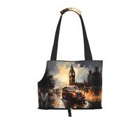 WZYCWB London Color Taxi Sac de voyage léger pour chats et sac à bandoulière respirant pour petit chien pour un transport facile