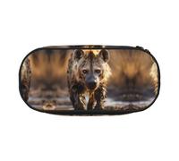 WZYCWB Lone Hyena Grande Capacité Trousse à Crayons Boîte de Rangement Multifonctionnelle Portable et Durable Trousse à Crayon pour Fournitures de Bureau et Scolaire, Noir , Taille unique, Trousse de