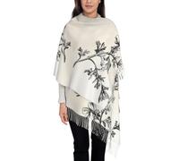 WZYCWB Long foulard imprimé orchidée dessiné à la main, parfait comme écharpe chaude pour Noël et la fête des mères.