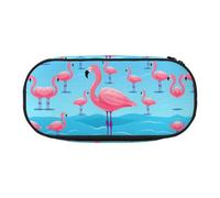 WZYCWB Long Legs Flamingo Grande Capacité Trousse de Rangement Multifonctionnelle Portable et Durable pour Fournitures de Bureau et Scolaire, Noir , Taille unique, Trousse de beauté