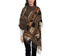 WZYCWB Longue écharpe rustique avec imprimé ours lodge, parfaite comme écharpe chaude pour Noël et la fête des mères.