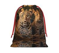 WZYCWB Lot de 2 sacs cadeaux imprimés Motif frères léopard Taille S