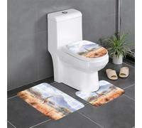 WZYCWB Lot de 3 tapis de salle de bain africains savane girafe, paillasson pour chambre à coucher, tapis de cuisine, baignoire et décoration d'intérieur