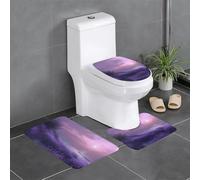 WZYCWB Lot de 3 tapis de salle de bain en peluche lavande, violet, tapis de protection absorbants pour salle de bain, chambre à coucher, cuisine, baignoire, décoration d'intérieur