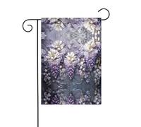 WZYCWB Lot de drapeaux de jardin violets - 30,5 x 45,7 cm, drapeaux décoratifs de jardin à suspendre