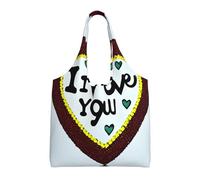 WZYCWB Love Confessions Sac en toile imprimé à une seule épaule, sac en toile tendance, adapté pour les voyages quotidiens et le shopping, noir, taille unique