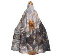 WZYCWB Lys bordés de cape de bal à motifs dorés, robe de magicien pour adulte, costume de mascarade, robe de fête sur le thème du carnaval