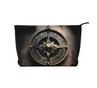 WZYCWB Magical Design Trousse de maquillage en velours côtelé avec motif de runes nordiques pour femme, sac à main portable à fermeture éclair, adapté pour les voyages et le rangement quotidien, les