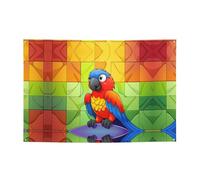 WZYCWB Magnifique bannière de fête imprimée perroquet, 119,4 x 180,3 cm, parfaite pour les anniversaires, les vacances, les remises de diplôme et les anniversaires.