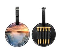 WZYCWB Magnifique sac de rangement pour tee de golf imprimé cascades - Design portable avec boucle de suspension, Noir , Taille unique, Valise