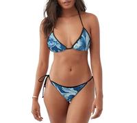 WZYCWB Maillot de bain bikini sexy imprimé herbe bleue - Parfait pour les excursions à la plage d'été et les activités de natation, noir, Taille M