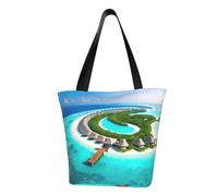 WZYCWB Maldives Scenery Sac à main à bandoulière tendance pour femme Convient pour le week-end voyage shopping sac à bandoulière