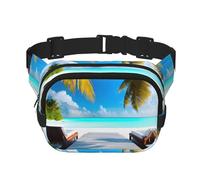 WZYCWB Maldives Vacances Sac banane de sport, sac à bandoulière tendance et tendance, petit sac de voyage léger
