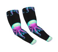 WZYCWB Manchons de protection solaire Neon Kraken Core Ice-feeling - Convient pour toutes les saisons - Convient pour le golf, le cyclisme, la pêche, le jardinage, etc.