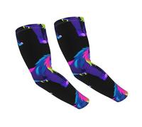 WZYCWB Manchons de protection solaire Neon Lion Ice-feeling - Convient pour toutes les saisons - Convient pour le golf, le cyclisme, la pêche, le jardinage, etc.