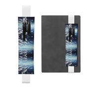 WZYCWB Marque-page en cuir avec nuages blancs sur la mer, porte-stylo réglable, parfait pour la rentrée des classes, cadeaux de Noël