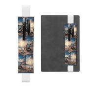 WZYCWB Marque-page en cuir bleu ciel et mer - Marque-page réglable - Parfait comme cadeau de rentrée scolaire ou de Noël