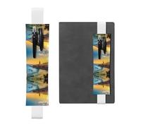 WZYCWB Marque-page en cuir réglable Motif coucher de soleil à Barcelone Parfait pour la rentrée scolaire Cadeau de Noël