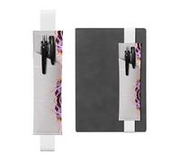 WZYCWB Marque-page réglable au laser à quatre côtés, porte-stylo en cuir, parfait pour la rentrée scolaire, cadeau de Noël, marque-page en cuir, porte-stylo