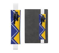 WZYCWB Marque-page réglable en cuir avec drapeau de la Bosnie-Herzégovine, parfait pour la rentrée scolaire, cadeau de Noël, marque-page en cuir, porte-stylo en cuir,