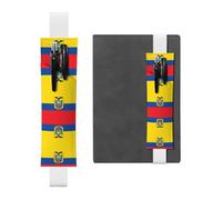 WZYCWB Marque-page réglable en cuir avec drapeau de l'Équateur, parfait pour la rentrée scolaire, cadeau de Noël, marque-page en cuir, porte-stylo