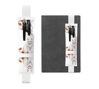 WZYCWB Marque-page réglable en cuir avec motif chat Van Lake, parfait pour la rentrée scolaire, cadeau de Noël, porte-stylo en cuir,