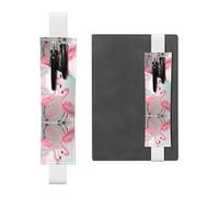 WZYCWB Marque-page réglable en cuir avec motif flamant rose, parfait pour la rentrée scolaire, cadeau de Noël, marque-page en cuir, porte-stylo