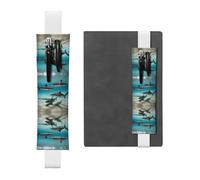 WZYCWB Marque-page réglable en cuir avec motif poisson dans la mer profonde, parfait pour la rentrée scolaire, cadeau de Noël, porte-stylo en cuir,