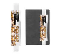 WZYCWB Marque-page réglable en cuir avec motif tigre mignon, parfait pour la rentrée scolaire, cadeau de Noël, marque-page en cuir, porte-stylo