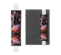 WZYCWB Marque-page réglable en cuir avec papillons et buissons frais, parfait pour la rentrée scolaire, cadeau de Noël, porte-stylo en cuir,