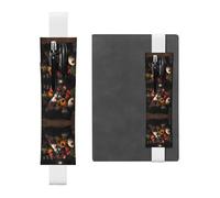 WZYCWB Marque-page réglable en cuir pour journal familial de coq, parfait pour la rentrée scolaire, cadeau de Noël, marque-page en cuir, porte-stylo