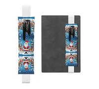 WZYCWB Marque-page réglable en forme de cerf de Noël, parfait pour la rentrée scolaire, cadeau de Noël, porte-stylo en cuir,