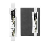 WZYCWB Marque-page réglable en forme de lézard abstrait, porte-stylo en cuir, parfait pour la rentrée scolaire, cadeau de Noël, marque-page en cuir, porte-stylo