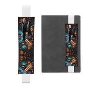 WZYCWB Marque-page réglable en forme d'écailles de poisson, porte-stylo en cuir, parfait pour la rentrée scolaire, cadeau de Noël, marque-page en cuir, porte-stylo en cuir,