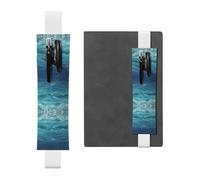 WZYCWB Marque-page réglable The Deep Blue Sea, porte-stylo en cuir, parfait pour la rentrée scolaire, cadeau de Noël, marque-page en cuir, porte-stylo