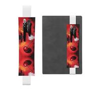 WZYCWB Marque-pages en cuir de cerisier avec peinture à l'huile, marque-pages réglables, parfaits comme cadeaux de rentrée scolaire ou de Noël