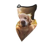 WZYCWB Masque de sport à motif cerf de couleur unie adapté pour le cyclisme, la randonnée, le camping et d'autres activités de plein air., Golden Retriever souriant, Taille unique