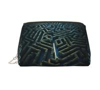 WZYCWB Middle Goose River Trousse à cosmétiques en cuir imprimé - Sac de rangement cosmétique élégant et portable, Maze Town, Taille unique