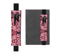 WZYCWB Misato's Rosebud Porte-stylo en PVC Grande Capacité Imprimé + Trousse Creative Diary Pen Bag Set avec Bande élastique Design Antidérapant